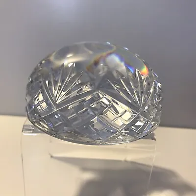Buy Cut Glass Crystal Paperweight Dome Shaped Star Cut Clear Glass • 14.50£