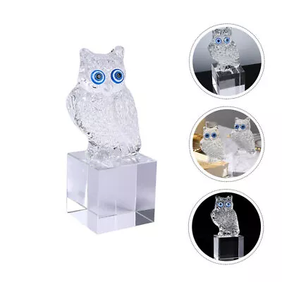 Buy  Owl Ornament Modern Animal Statue Home Decor Desktop Crystal Ornaments • 20.39£