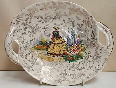 Buy Vintage James Kent Crinoline Lady Dish #3087 C1946-53 Made In England Gilt Trim • 15.17£