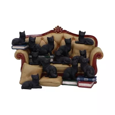 Buy Black Cats & Sofa Display Set 48 Figurines Nemesis Now Couch Clowder Goth Witchy • 114.99£