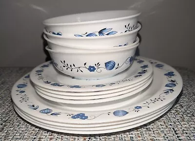 Buy Arcopal France Blue Onion Vintage Dinnerware ~ 4 Dinner Plates, 4 Salad, 4 Bowls • 22.76£