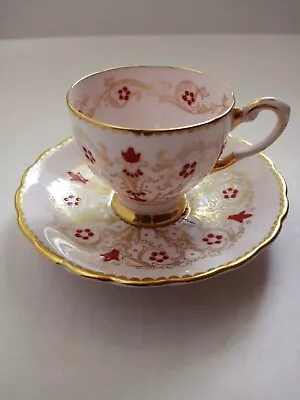 Buy Tuscan England Teacup Saucer Fine Bone China Collectible Decor Pink Red Floral • 66.49£