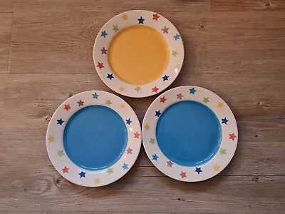 Buy 3 X Whittard Of Chelsea Side Plates 8  Hand Painted  Star Print Side Blue • 27.49£