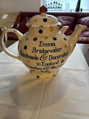 Buy Emma Bridgewater Huge Gallon Teapot Polka Dot Never Used 21 Year Backstamp • 150£