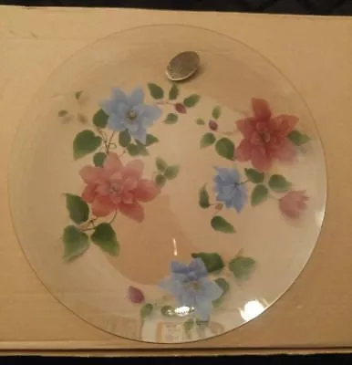 Buy Vtg Chance Glass By Pilkington Hand Painted Flowers Dish Made In England • 18.94£