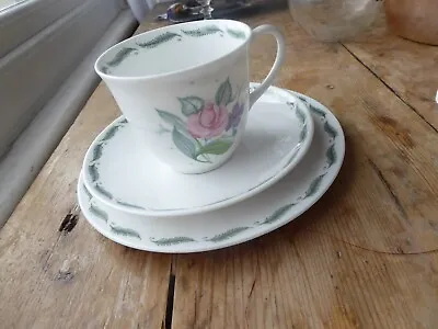 Buy Susie Cooper Bone China Trio Tea Cup Saucer Plate  Fragrance Pattern • 10£