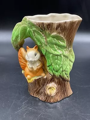 Buy Vintage Withernsea Eastgate Pottery Fauna Vase With Squirrel Retro Kitsch Decor • 18.25£