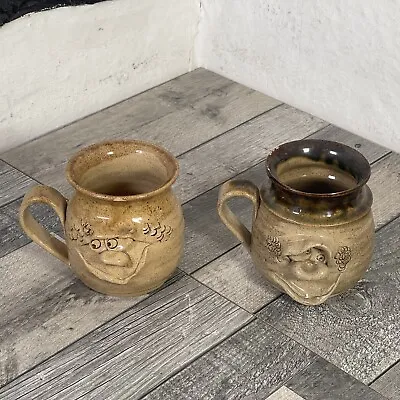 Buy 2x Large Vintage Pretty Ugly Pottery Mug Wales Cup Coffee Tea Glazed Stoneware • 19.95£
