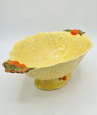 Buy Vintage Carlton Ware Oval Ceramic Bowl Yellow Cabbage Leaf & Tomatoes • 19£