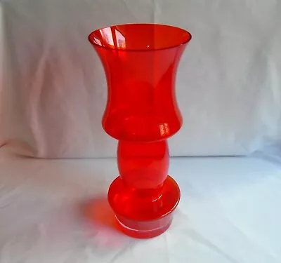 Buy MCM Ruby Red Art Glass Dumbbell Vase Designed By Tamara Aladin For Riihimaki Vgc • 24£