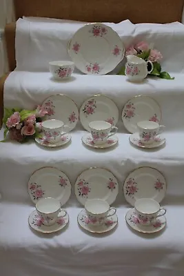 Buy 14& 10185v Duchess Bone China  Tea Set Pink Roses  21 Pieces • 40£