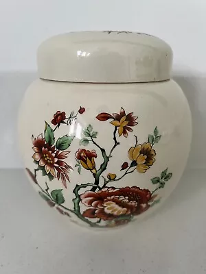 Buy Vintage Sadler Ginger Jar With Lid Peony Design • 14.99£