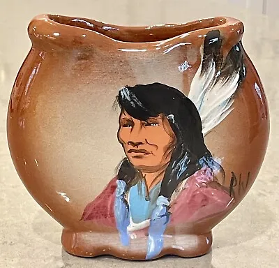 Buy Rick Wisecarver Art Pottery Wihoa's Vase Hand Painted Signed Native American • 75.86£