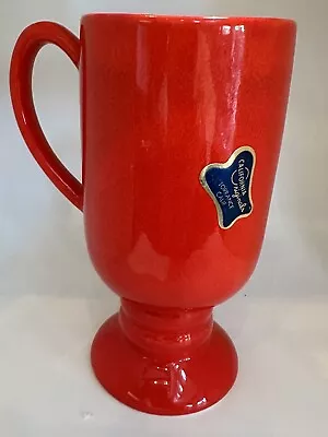 Buy VTG California Originals McCoy  Ceramic Pedestal Red Coffee Mug USA W Sticker • 20.87£