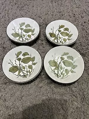 Buy Midwinter Stonehenge Green Leaves Set Of Four Cereal Bowls 16cm • 29.99£