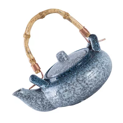 Buy  Loose Leaf Tea Steeper Pot Ceramic Teapot With Wooden Handle Blue Kettle • 17.38£
