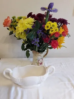 Buy Vintage Arthur Wood Two Handled Ceramic Bulb Vase Or For Flower Arrangements  • 12£