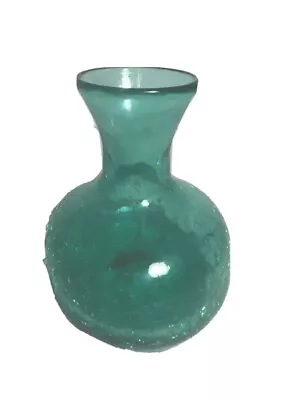 Buy Emerald Green Cracked Glass Vase • 13.38£