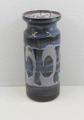 Buy Llangollen Wales Slipware Studio Pottery Vase 8.5  22cm Tall Blue/Grey • 24.99£