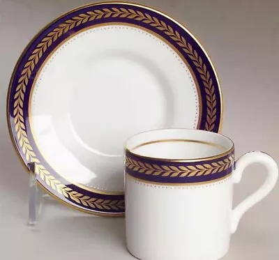 Buy Coalport Blue Wheat Demitasse Cup & Saucer  2 1/4 Inches Small Cup MINT • 23.74£