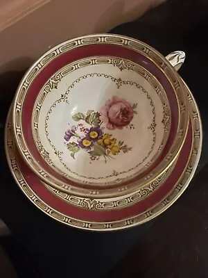 Buy Crown Staffordshire Bone China Antique Tea Cup And Saucer • 35£