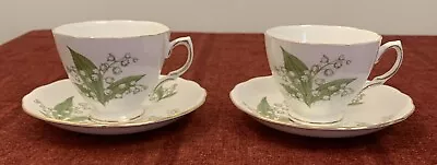 Buy 2 Royal Vale Lily Of The Valley Duos, Cups & Saucers • 5£