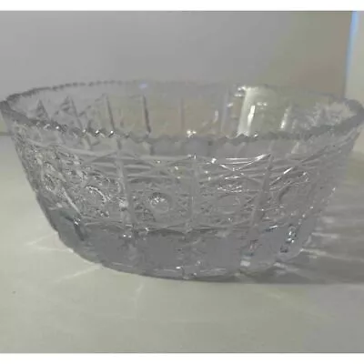 Buy Bohemian Czech Crystal Bowl Hand Cut Queen Lace Glass Dish • 184.98£
