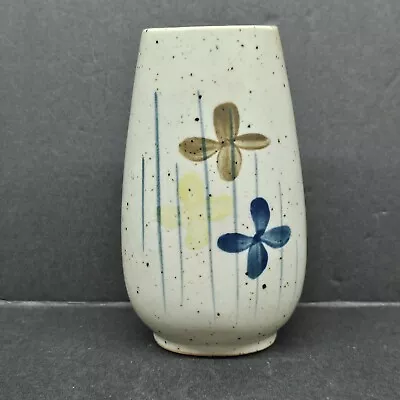Buy 6  Vase Hand Painted Flowers Speckled Cream Background Japan Vintage MCM • 18.99£