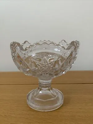 Buy Sowerby Vintage Pressed Clear Glass Compote Serving Dish  Derby  Design • 19.99£