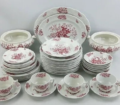 Buy Booths Peony Pink Dinner & Tea Items - Sold Individually - Floral Vintage • 10£