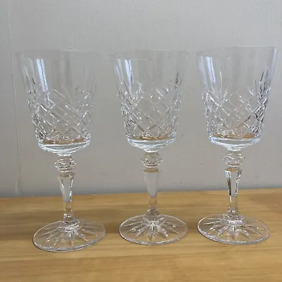Buy Galway Crystal Goblets Clare Wine Or Water Glasses Goblets Buckets  X 3 • 18£