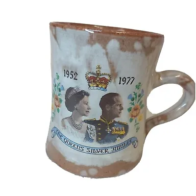 Buy Ewenni Pottery Mug Queens Silver Jubilee. 1952 To 1977 Lovely Ewenny Pottery Cup • 4.99£