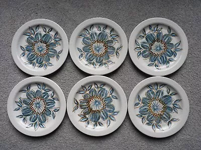 Buy DELIA Retro Floral Vintage Ceramics J & G Meakin 6 X Bread Plates 8.75  22cm • 32.99£