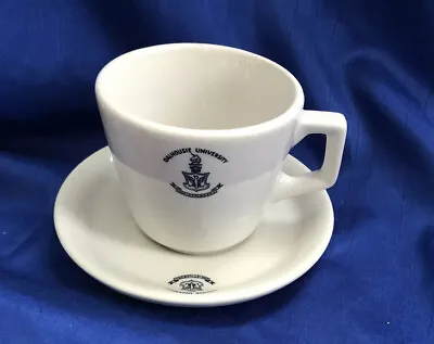 Buy W H Grindley Cup Saucer Set White Granite Vitrified China Vintage England • 18.88£