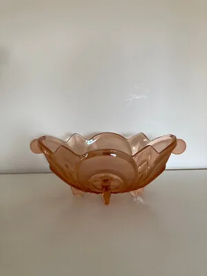 Buy Art Deco Pink Glass Bowl • 25£