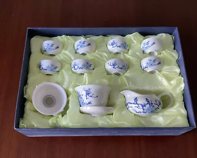 Buy Chinese Traditional Teapots Tea Set China Blue Porcelain ￼14 Items Set • 27.51£