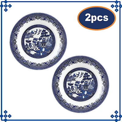 Buy 2pcs Blue Willow Cereal Bowl 18cm Fine China Ceramic Antique Oriental Vintage • 11.95£