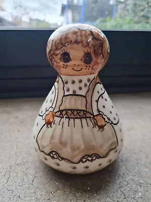 Buy Vintage Jersey Pottery Doll Girl Figure Money Box Ceramic Made In England Retro • 12£