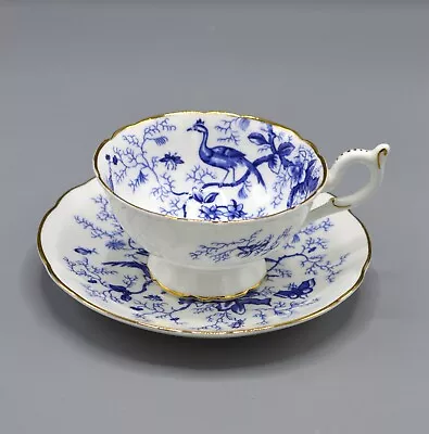 Buy Vintage Coalport Blue White Teacup And Saucer Cairo Gold Rim Made In England • 33.36£