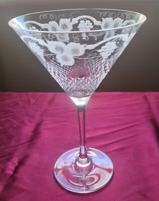 Buy    High Quality Grape And Vine Cut Glass Champagne/Cocktail Glass. Beautiful  • 35£