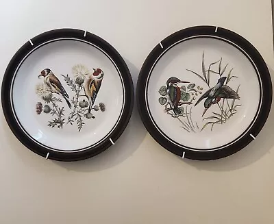 Buy 2x Collectable Wall Hanging Bird Plates Hornsea England Contrast 1973 • 35£