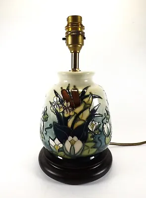 Buy Moorcroft Lamp In The  Bullrushes & Waterlilies  Pattern In Pale Yellow Ground • 23£
