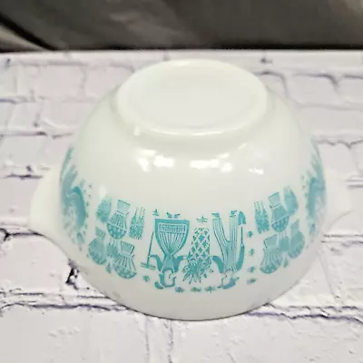 Buy Pyrex Amish Butterprint Mixing Bowl Cinderella VTG Turquoise/White #442 1.5 Qt • 42.51£