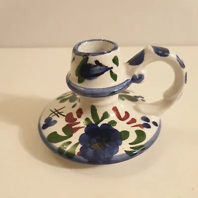 Buy Vintage Candle Holder  Pintado A Mano Pottery Spanish Hand Painted • 10£