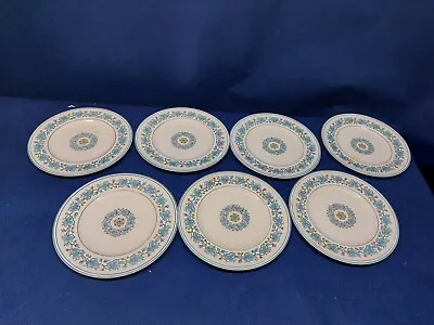 Buy Vintage Myott Staffordshire China IVY LEAF BLUE Set/7 Bread/Salad Plates England • 15.16£