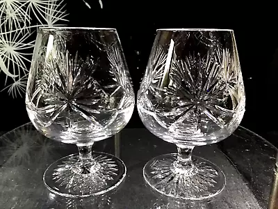 Buy 2 X Edinburgh Crystal “Star Of Edinburgh” - Brandy Balloon Glasses - SIGNED! • 40£