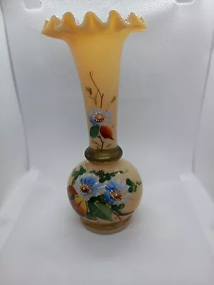 Buy Bristol Glass Ruffle Vase  ,caramel/clambroth Color • 10£