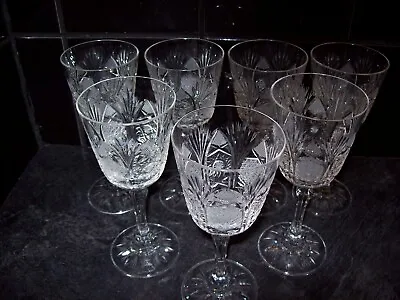 Buy 7 X Bohemia ?crystal Fine Cathedral Cut Wine Glasses • 48.99£