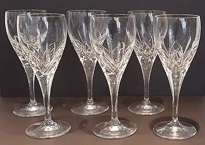 Buy Six Edinburgh Crystal Broughton White Wine Glasses 18cm Signed 1st Quality • 39.95£