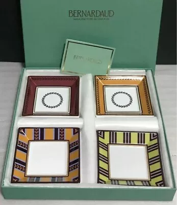 Buy Vintage Bernardaud Limoges Square Tray Set Of 4 Excellent Condition In BOX • 142.15£